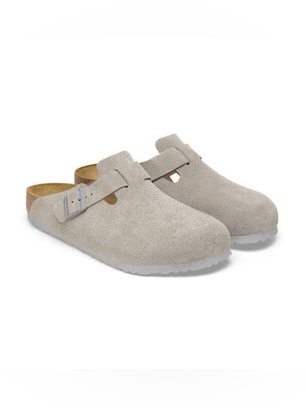 Birkenstock Boston Soft Footbed - Suede (Unisex) Stone Coin